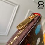 Ví LV Zippy Wallet Monogram Multicolor Dots Màu Nâu Best Quality