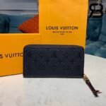 Ví LV Zippy Wallet Monogram Empreinte Màu Xanh Navy Best Quality