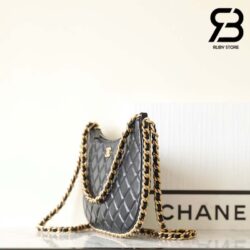Túi Chanel 23B Large Hobo Bag Màu Đen Lambskin 29CM Best Quality