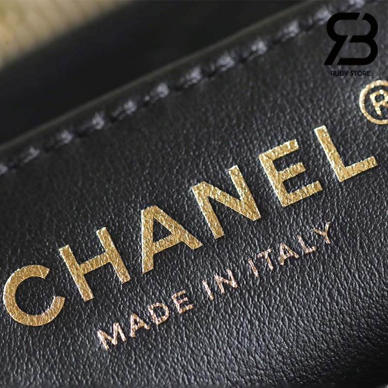 Túi Chanel 23K 19 Hobo Logo Bag Màu Đen Calfskin 23CM Best Quality