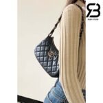 Túi Chanel 23K 19 Hobo Logo Mini Bag Màu Đen Calfskin 20CM Best Quality