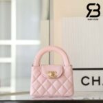 Túi Chanel Kelly 2023 Mini Clutch With Chain Bag Màu Hồng Sakura Da Calfskin Best Quality