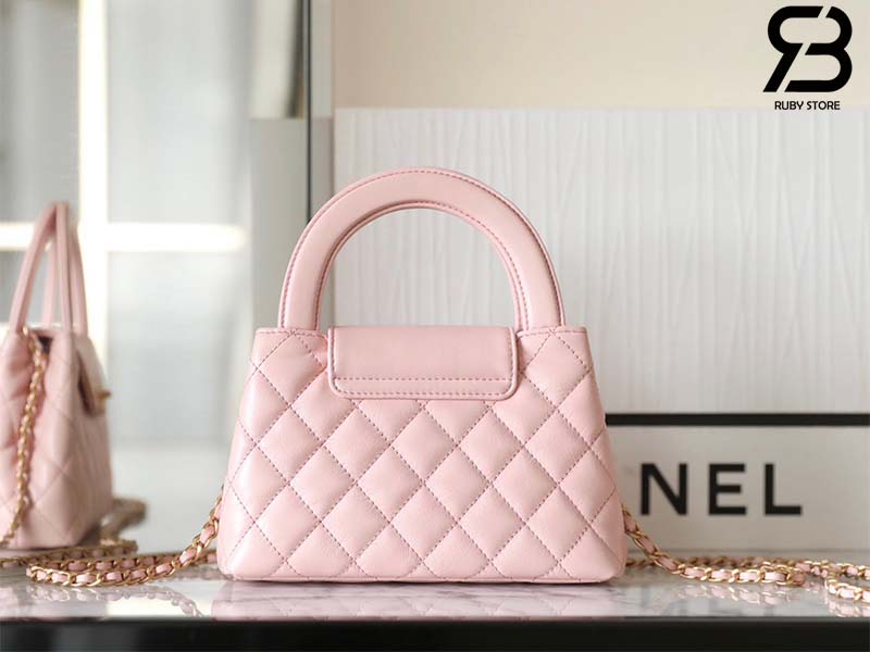 Túi Chanel Kelly 2023 Mini Shopping Bag Màu Hồng Sakura Da Calfskin Best Quality 