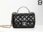 Túi Chanel Small Flap With Top Handle Màu Đen Lambskin 21CM Best Quality