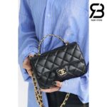 Túi Chanel Small Flap With Top Handle Màu Đen Lambskin 21CM Best Quality