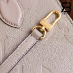 Túi LV On The Go PM Tote Bag Tourterelle Grey Monogram Empreinte Best Quality
