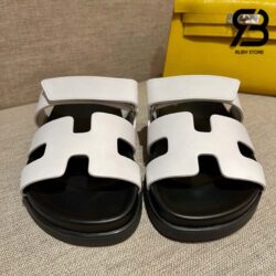 Dép Hermes Chypre Sandal Trắng Calfskain Best Quality