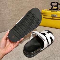 Dép Hermes Chypre Sandal Trắng Calfskain Best Quality