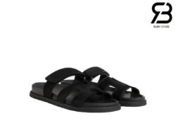 Dép Hermes Chypre Sandal Đen Da Lộn Leather Best Quality