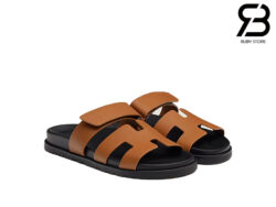 Dép Hermes Chypre Sandal Nâu Naturel Calfskin Best Quality
