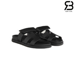 Dép Hermes Chypre Sandal Đen Calfskain Best Quality