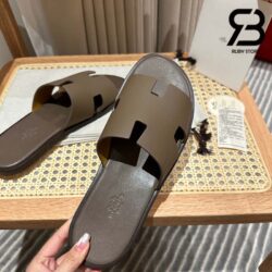 Dép Hermes Izmir Sandal Xám Etain Epsom Best Quality