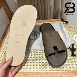 Dép Hermes Izmir Sandal Xám Etain Epsom Best Quality
