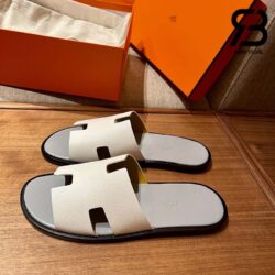 Dép Hermes Izmir Sandal Gris Perle Epsom Best Quality
