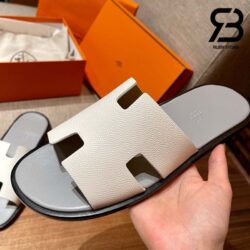 Dép Hermes Izmir Sandal Gris Perle Epsom Best Quality