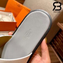 Dép Hermes Izmir Sandal Gris Perle Epsom Best Quality