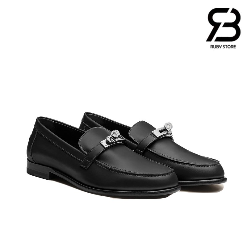 Giày Hermes Destin Loafer Đen Noir Calfskin Best Quality (Sẵn Size 39)