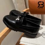 Giày Hermes Faubourg Loafer Đen Noir Calfskin Best Quality
