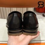 Giày Hermes Faubourg Loafer Đen Noir Calfskin Natural Best Quality