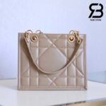 Túi Dior Small Essential Tote Bag Màu Nâu Hazelnut Calfskin Best Quality