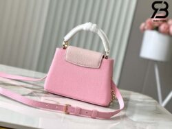 Túi LV Capucines Mini Màu Hồng Candy Monogram Chain Taurillon 21CM Best Quality