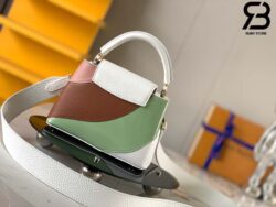Túi LV Capucines Mini Fraise Pink Pistache Green Beige Taurillon 21CM Best Quality