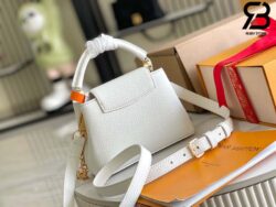 Túi LV Capucines Mini Màu Trắng Snow Monogram Chain Taurillon 27CM Best Quality