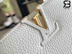 Túi LV Capucines Mini Màu Trắng Snow Monogram Chain Taurillon 27CM Best Quality