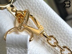 Túi LV Capucines Mini Màu Trắng Snow Monogram Chain Taurillon 27CM Best Quality