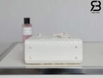 Túi Small Lady Dior Bag Màu Trắng Latte Diamond Cannage Calfskin 20CM Best Quality