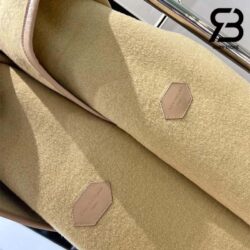 Áo LV Signature Double Face Hooded Wrap Coat Savane Beige Best Quality