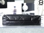 Túi Chanel 22 Small Handbag Đen Logo Bạc Da Bê SHW 34CM Best Quality