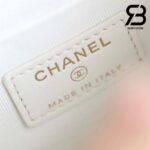 Túi Chanel 23 Diamond Pearl Top Handle Clutch With Chain Trắng Best Quality