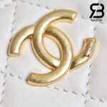 Túi Chanel 23 Diamond Pearl Top Handle Clutch With Chain Trắng Best Quality