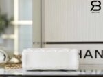 Túi Chanel 23 Diamond Pearl Top Handle Clutch With Chain Trắng Best Quality