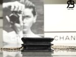 Túi Chanel 23 Ribbon Clutch With Chain Đen Caviar Best Quality