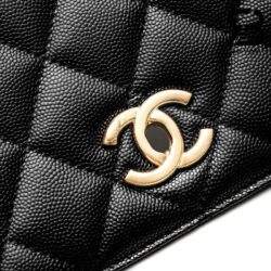 Túi Chanel 23B Flap Bag With Top Handle Màu Đen Caviar 21CM Best Quality