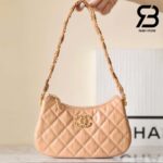 Túi Chanel 23K 19 Logo Mini Hobo Bag Màu Nude Beige Calfskin 20CM Best Quality