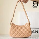 Túi Chanel 23K 19 Logo Mini Hobo Bag Màu Nude Beige Calfskin 20CM Best Quality