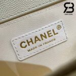 Túi Chanel Boy Medium Trắng Da Caviar GHW Best Quality