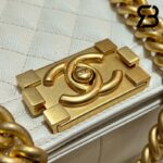 Túi Chanel Boy Medium Trắng Da Caviar GHW Best Quality