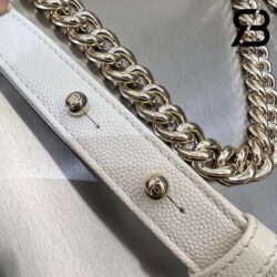 Túi Chanel Boy Medium Trắng Da Caviar LGHW Best Quality