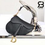 Túi Mini Dior Saddle Đen Grained Calfskin 19CM Best Quality