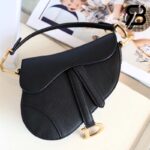 Túi Mini Dior Saddle Đen Grained Calfskin 19CM Best Quality