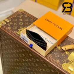 Ví LV Card Holder Monogram Shadow Black Best Quality