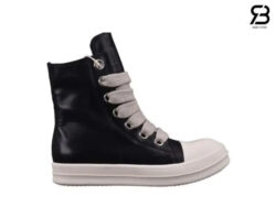 Giày Rick Owens Jumbo Lace High Black Milk Cổ Cao Trắng Đen Best Quality