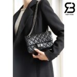 Túi Chanel 2.55 Mini Flap Bag Màu Đen Calfskin SHW 20CM Best Quality