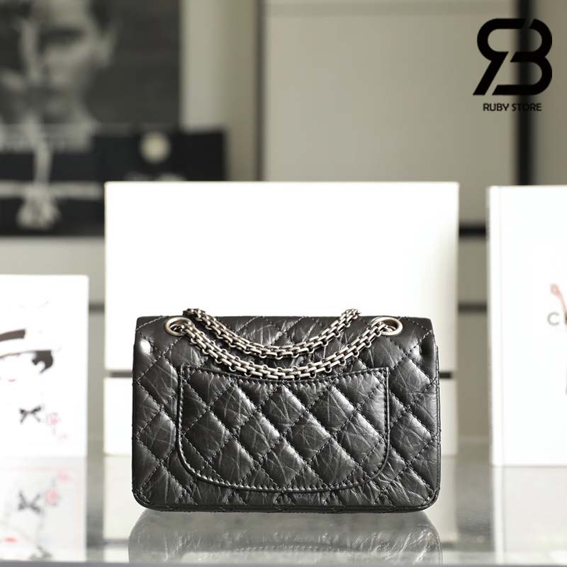 Túi Chanel 2.55 Mini Flap Bag Màu Đen Calfskin SHW 20CM Best Quality