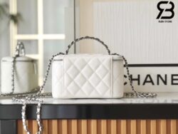 Túi Chanel 23K Vanity Chain Shoulder Bag Màu Trắng Da Cừu SHW 17CM Best Quality