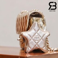 Túi Chanel 24C Mini Flap Bag With Star Coin Purse Màu Vàng Bóng 19CM Best Quality